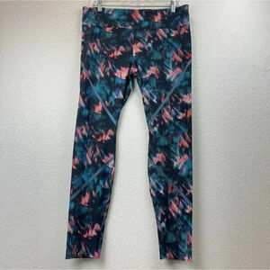 Caelum Leggings Women's Sz XL Skinny Ankle Mid Rise Pull on Athletic Blue Pink